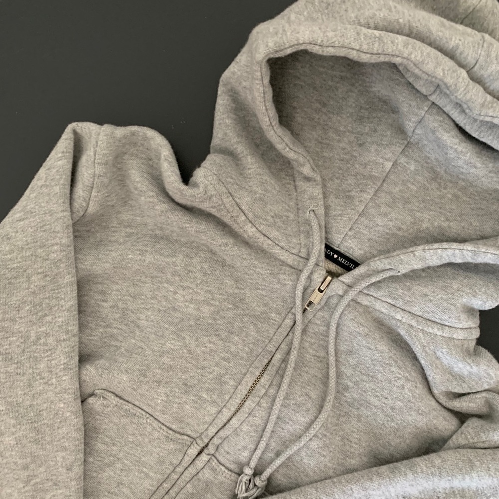 grey crystal hoodie
